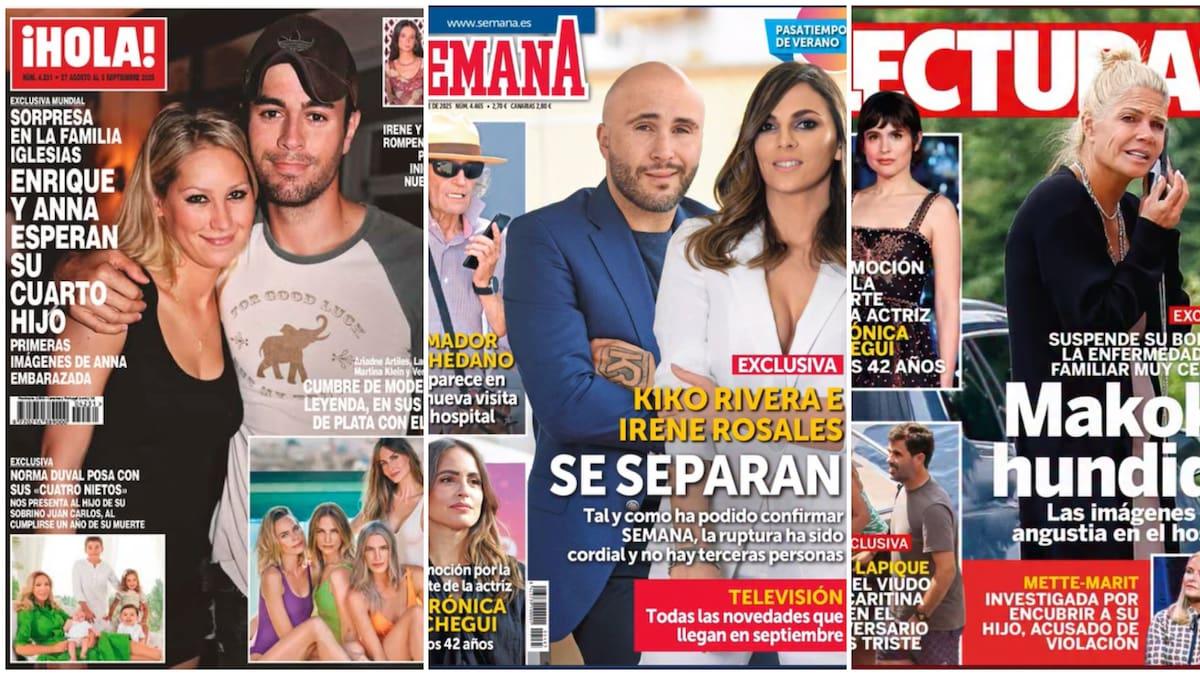 Estas son las portadas de las revistas Heart el 27 de agosto: The Goodbye of the Verónica Echugui y la separación de Kiko Rivera e Irene Ricera |